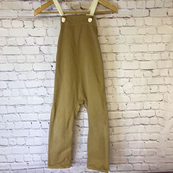 The Simple Folk Boys Girls Unisex 6-7 Years The Workman Overalls Camel Beige - Picture 3 of 16